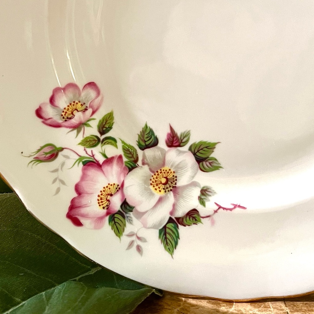 Vintage Royal Tuscan Fine China, Hand Painted Plate, Gold Rim, 8.25” - Picture 2 of 6